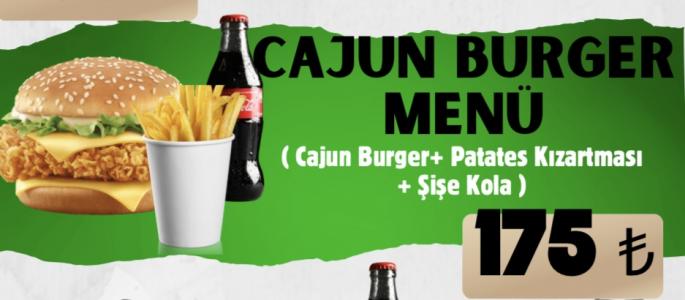 CAJUN BURGER MENÜ  | 175,00